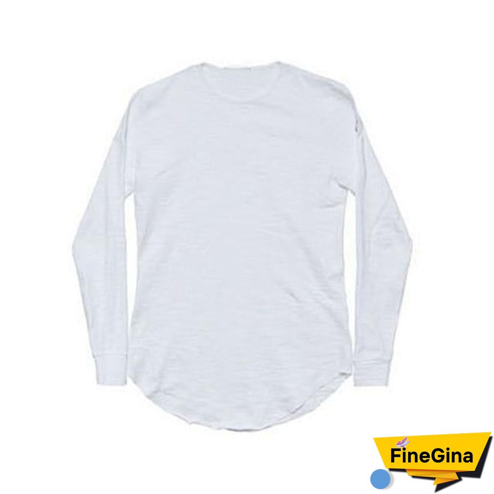 Plus Size Fashion Casual Slim Elastic Soft Solid Long Sleeve Men T Shirts Male Fit Tops Tee