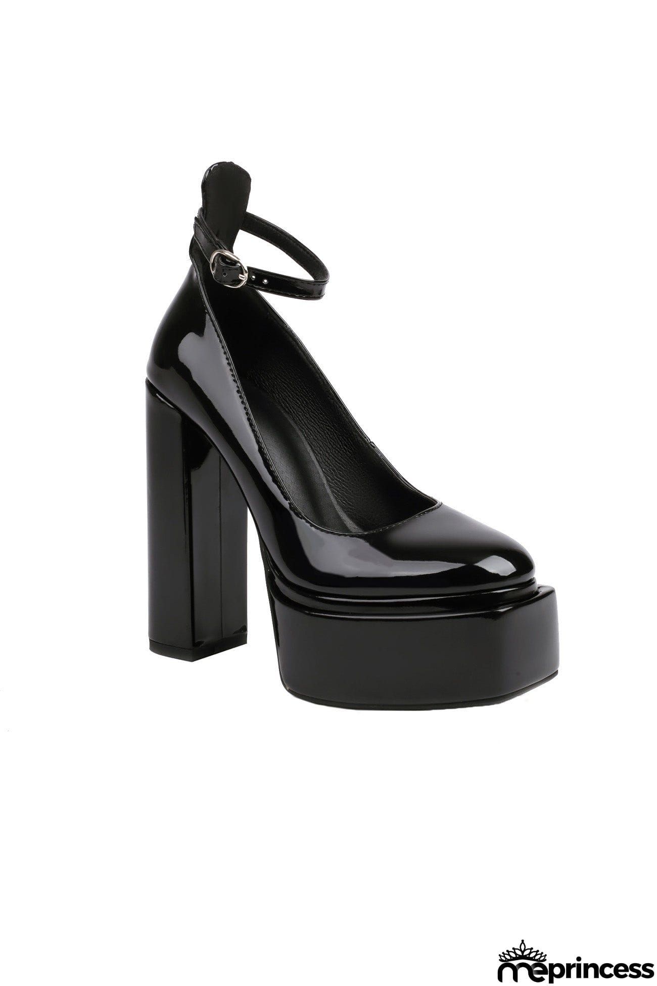 Ankle Strap Platform Chunky Heel Pumps
