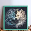 Tai Chi Yin Yang Cat - 14CT Stamped Cross Stitch - 40*40cm
