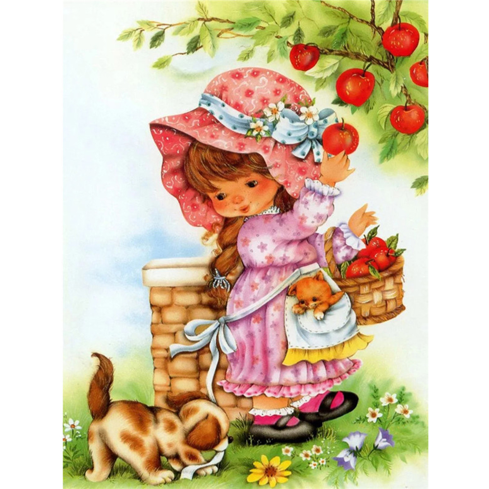 

Hat Girl - Round Drill Diamond Painting - 30*40CM, 501 Original
