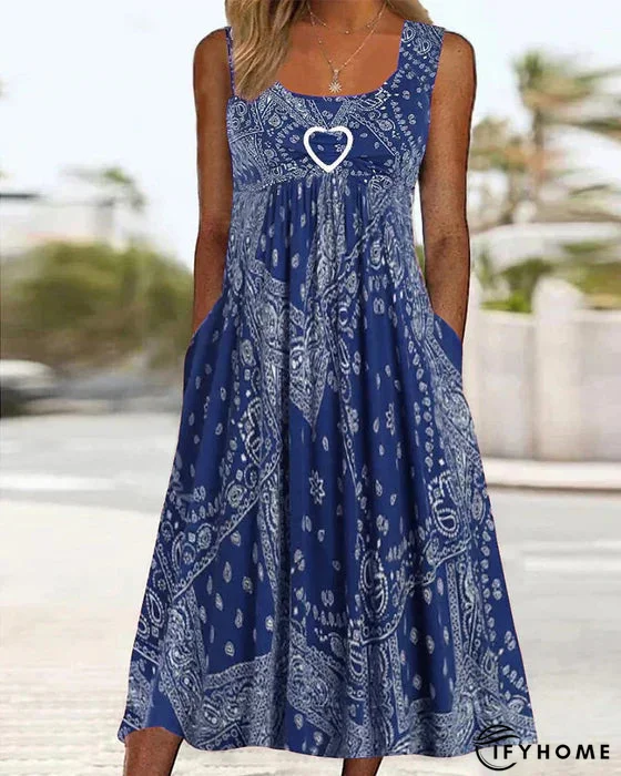 Summer Casual Dress with Floral Print | IFYHOME