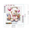 Diamond Painting -DIY Round Drill Birthday Bear
