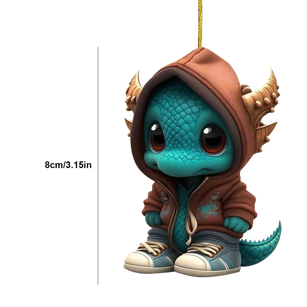 Christmas Dragon Tree Pendant Novelty Cute Acrylic Party Favors (G)