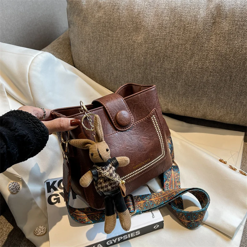 Vintage Niche Crossbody Bucket Bag