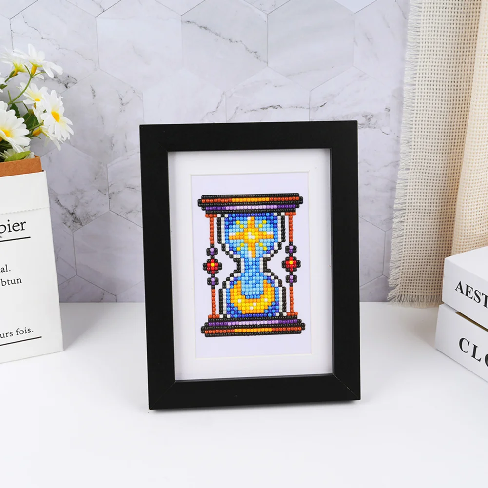 12pcs Witch DIY Mini Partial Round Diamond Painting Set Desktop Decor No Frame(12*17cm)