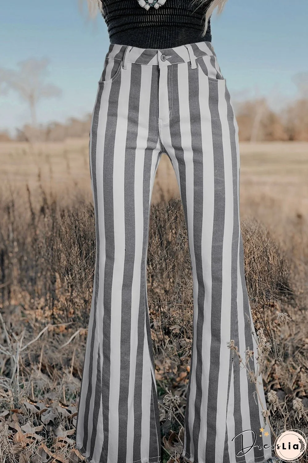 Star Embellished Western Flare Jeans