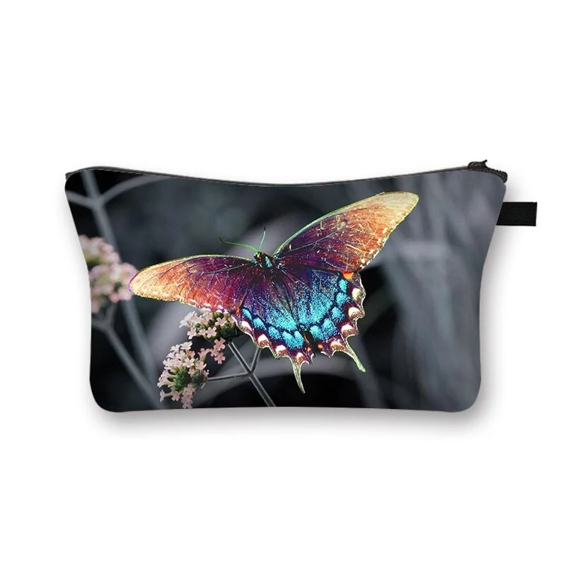 Polyester Cosmetic Bag - Colorful Butterfly
