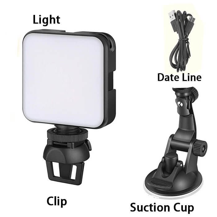 Video Conference Lighting with Tripod Stand & Suction Cup 