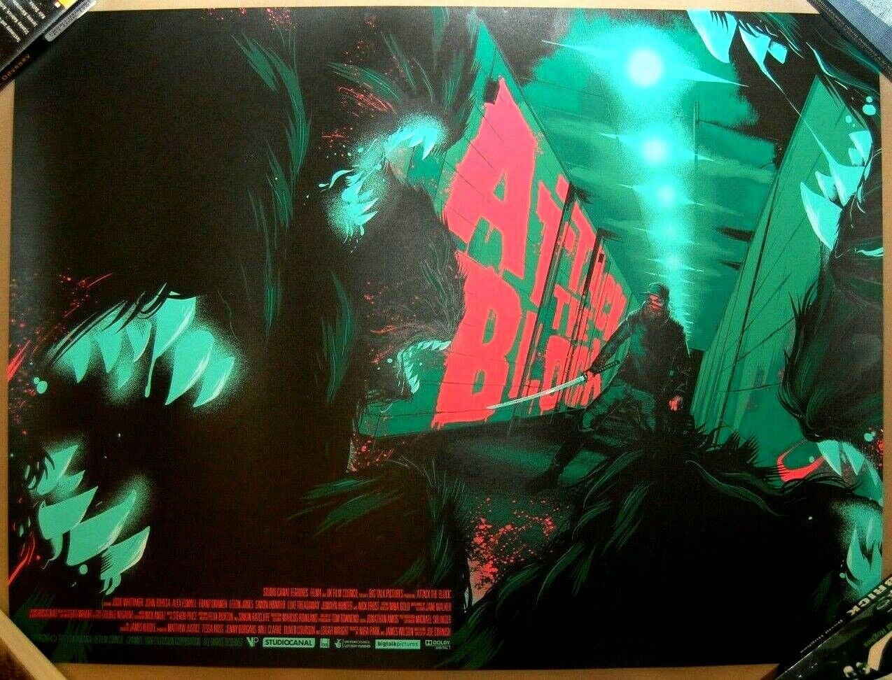 MATT TAYLOR - ATTACK THE BLOCK Screen Print GID Poster /185 John Boyega