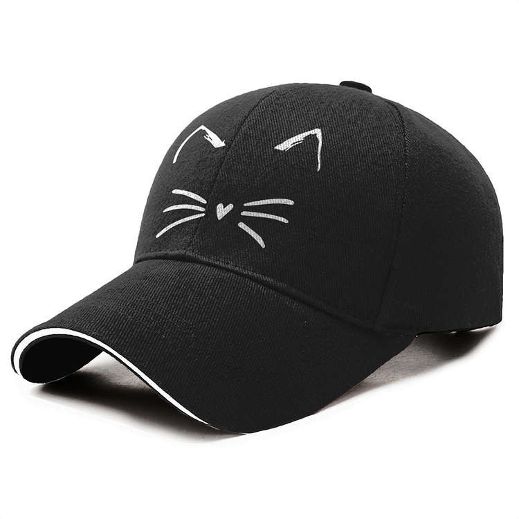 Cute Heart Shaped Nose Cat, Cat Baseball Cap