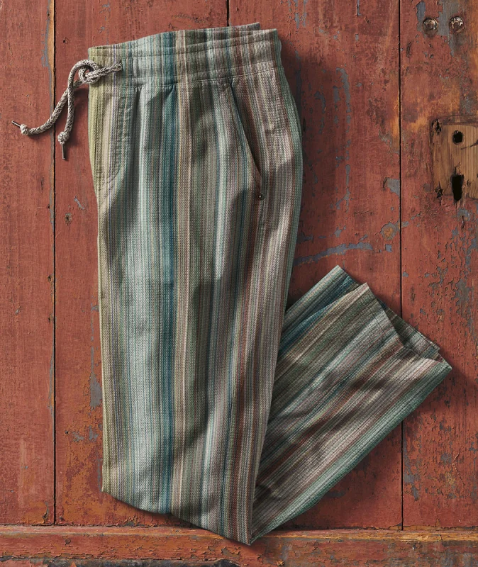 Vintage Striped Printed Casual Cotton Linen Pants