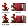 Ceramic horse statue a Chinese feng shui red horse ornament symbolizing good fortune in the Year of