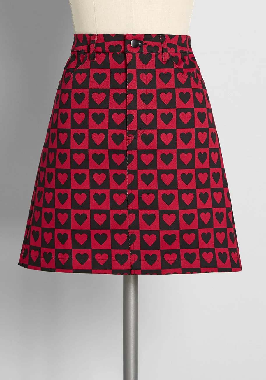 Lost in the Love Game Mini Skirt
