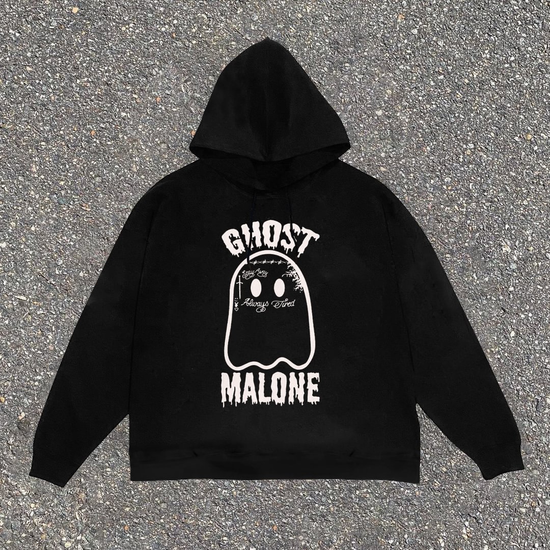 Casual Print Loose Comfort Hoodie