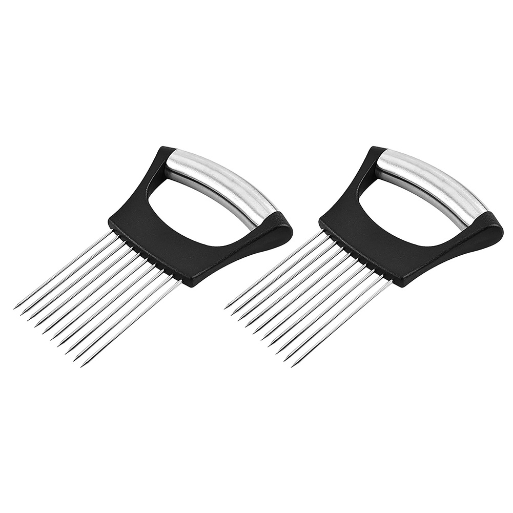 

2pcs Onion Holder for Slicing Stainless Steel Cutting Aid Kitchen Gadgets, 501 Original