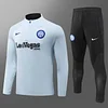 2023 Internazionale Milan Half-Pull Training Suit Baby blue Football Jersey 1:1  Thai Quality Set love fball