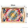 DIY Diamond Painting Wooden Tray Food Tray with Handle Living Room Decoration Mandala Wooden Tray Kit