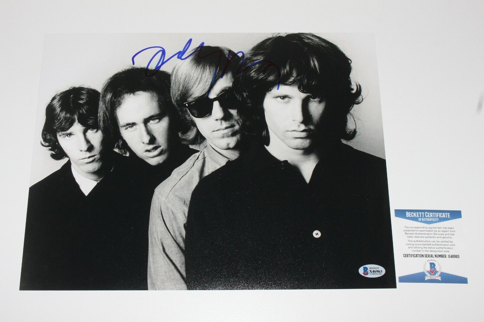 THE DOORS GUITARIST ROBBY KRIEGER SIGNED BAND 11x14 Photo Poster painting B BECKETT COA LA WOMAN