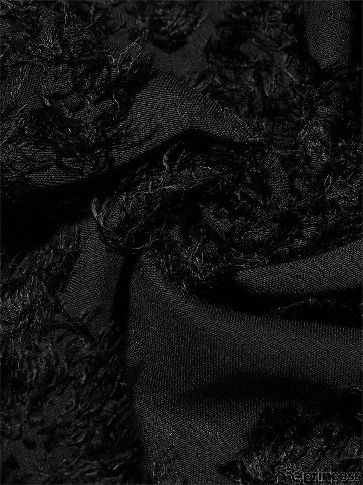 Female Sexy Black Embroidered Strappy Evening Dresses