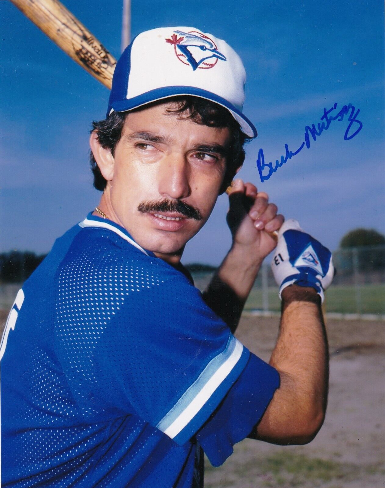 BUCK MARTINEZ TORONTO BLUE JAYS ACTION SIGNED 8x10