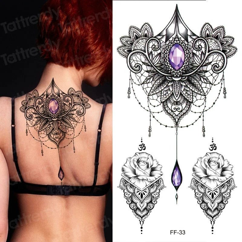 Arabic script Temporary tattoo sticker waterproof arm body leg shoulder neck sexy tatoo Letter Heartbeat Heart Love tattoo womem