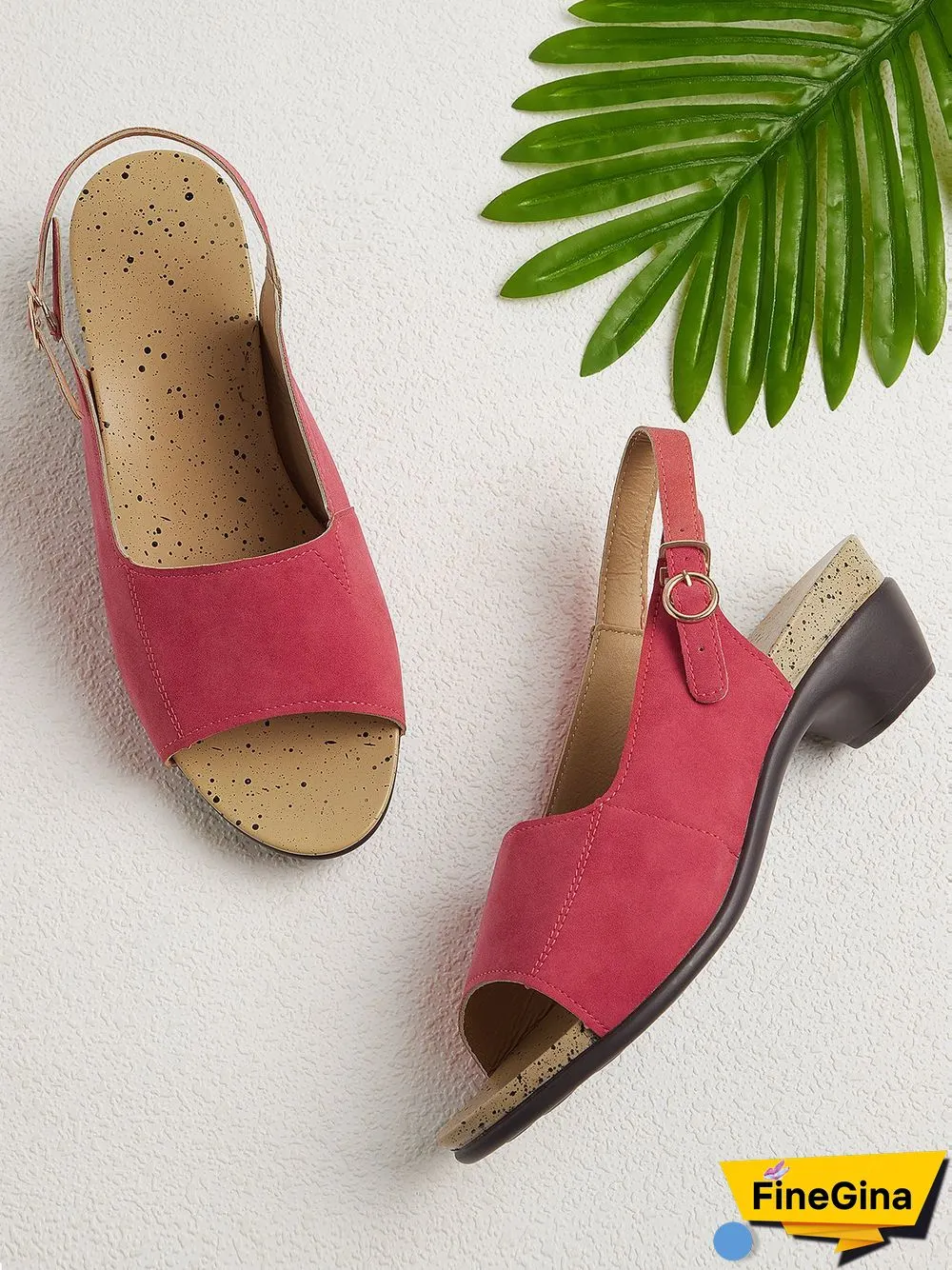 Retro Solid Simple Open Toe Chunky Heel Sandals