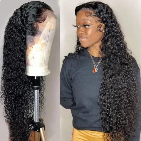 pornhint Pornhint 13x4 Loose Deep Wave Frontal Wig Full Lace Front Human Hair Wigs For Women Water Wave 30 Inch Brazilian Curly Human Hair Wig