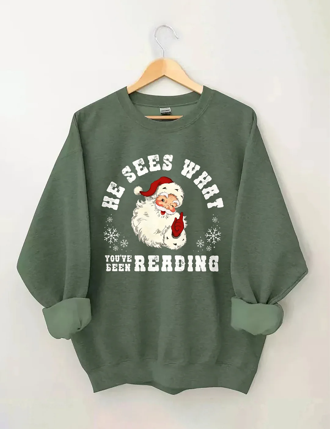 He Sees What You've Been Reading Sweatshirt