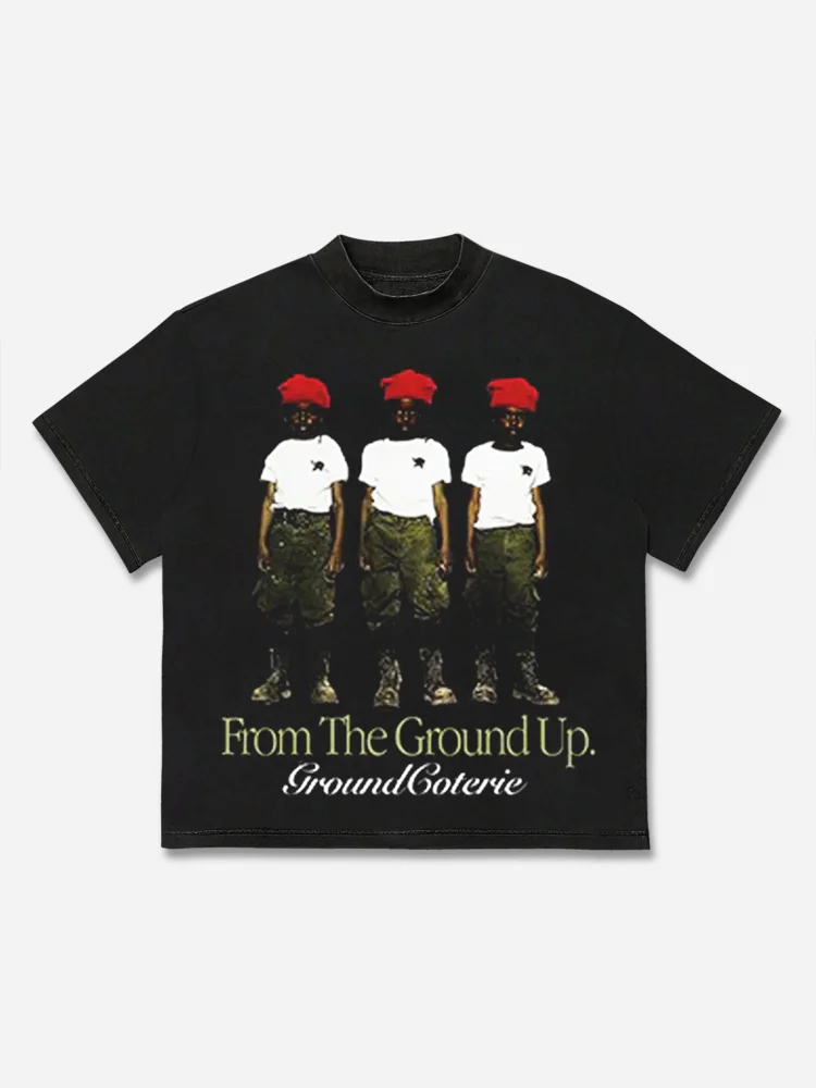 Mudbaby Portrait Graphic Print Cotton T-shirt