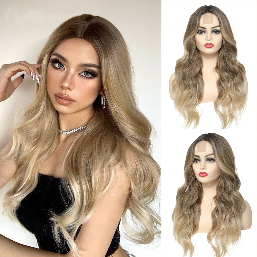Long Wavy Wigs Black Brown Daily Style  US Mall Lifes