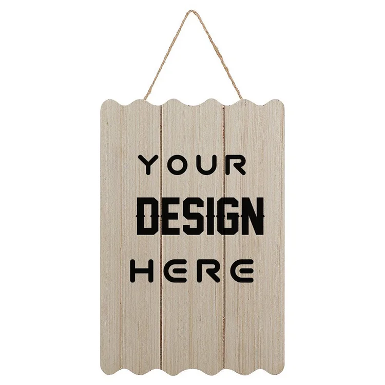 Personalized Design  Wall Decor Printed Wood Hanging Sign Full Print