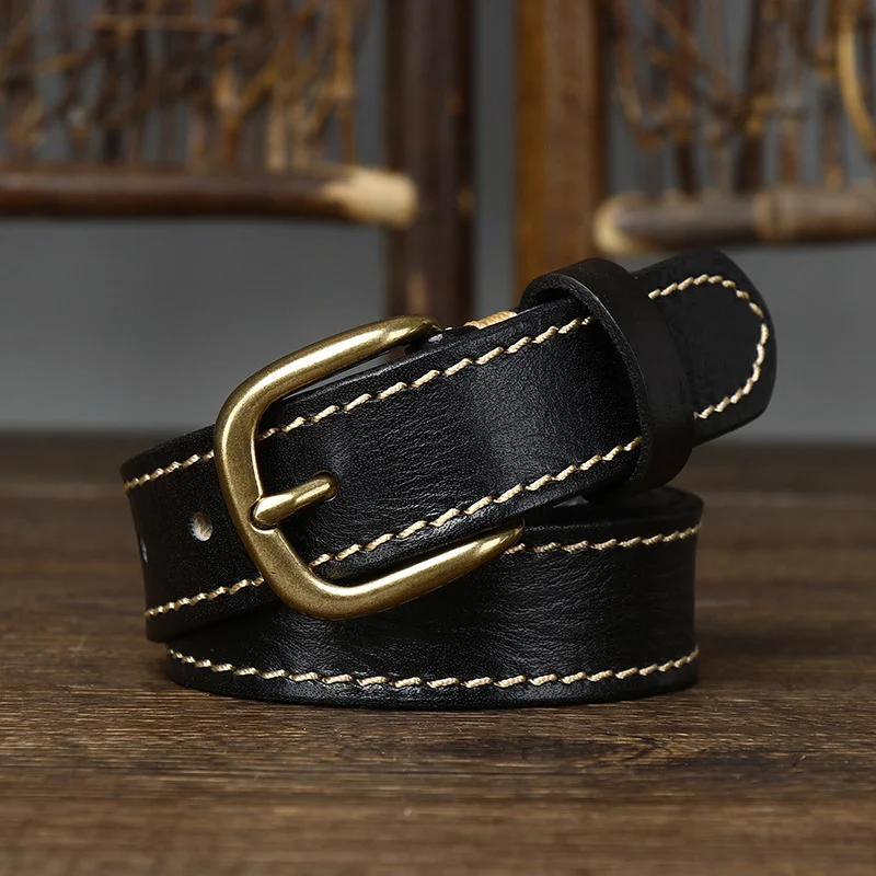 Women's 2.8CM Retro Belt Leather Jeans Belt