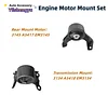 Engine Motor Mount Set Compatible with Jeep Compass Patriot 2007 2008 2009 2010 2011 2012 2013 2014 2015 2016 2017 2.0L 2.4L Fits Dodge Caliber 2007-2012 Replace A5415 A5416