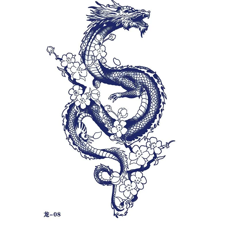 Dragon Juice Ink Tatouage Semi Permanent Temporary Tattoo Stickers Waterproof Lasting Tatuajes Temporales Hombre Art Fake Tattoo
