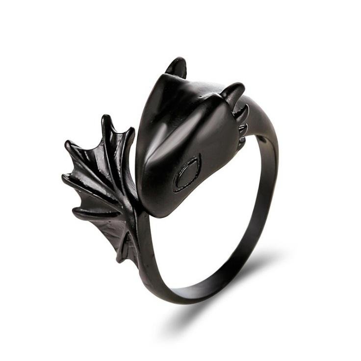Gold Topaz Dragon Ring Lucky Finger Pet