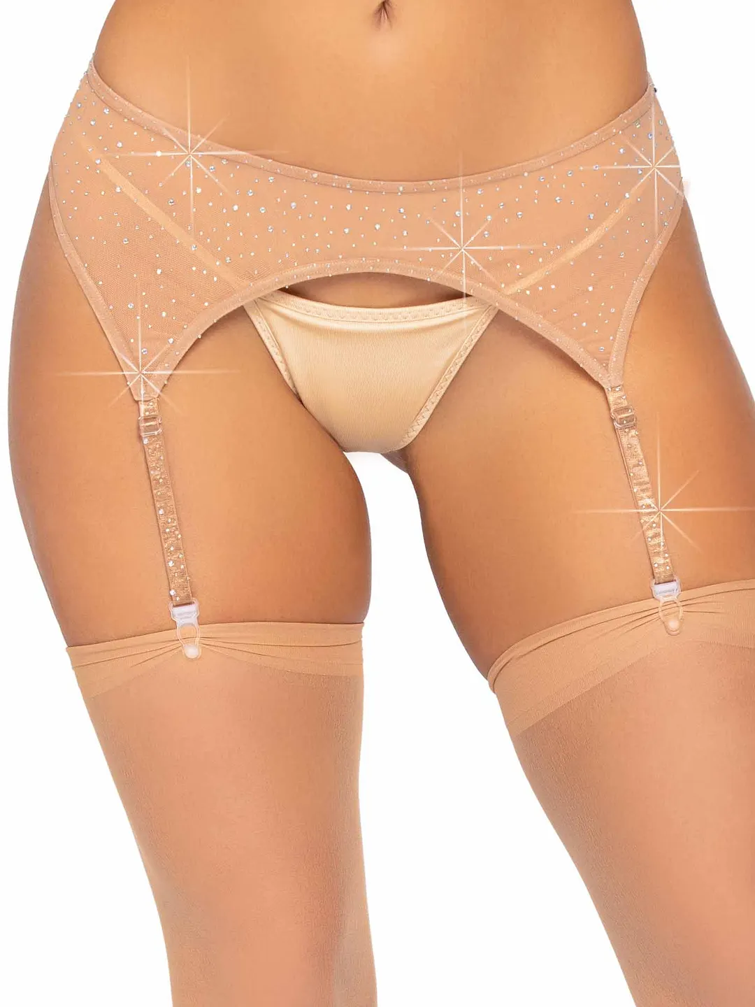 Roxy Rhinestone Garter Belt