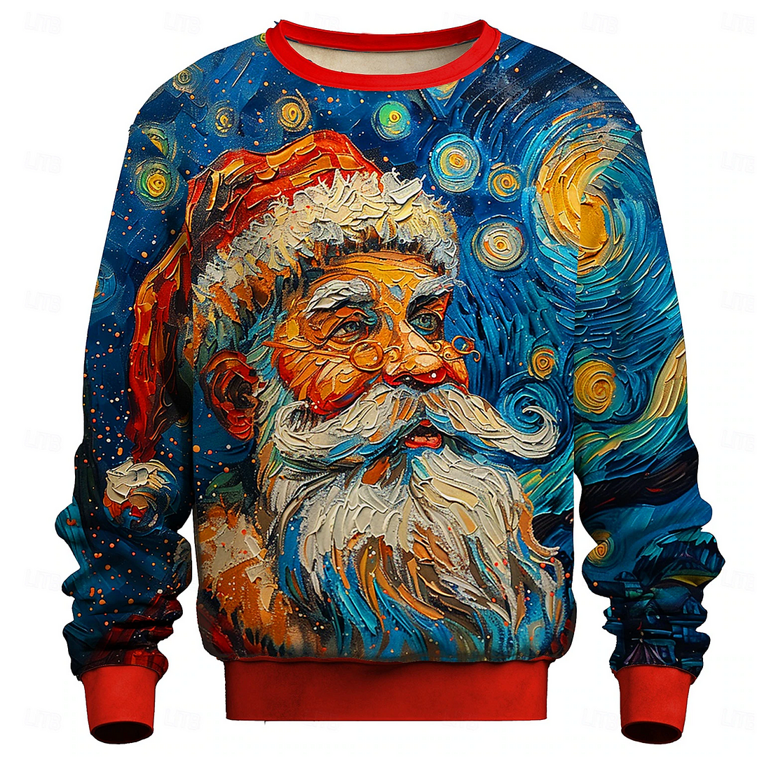 Men's Merry Christmas 3D Print Vacation Going Out Fall Winter Designer Sweatshirt