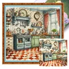 Orange Kitchen Restaurant-11CT Stamped Cross Stitch 50*50cm/19.69*19.69in