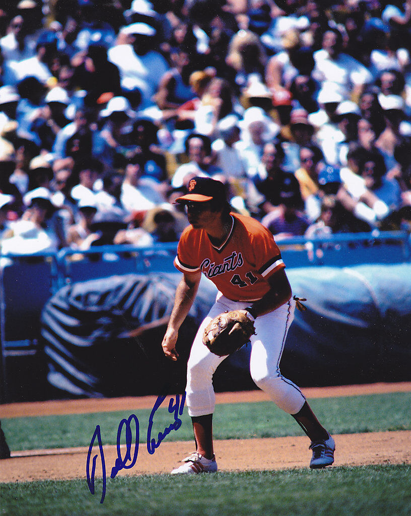 DARRELL EVANS SAN FRANCISCO GIANTS ACTION SIGNED 8x10