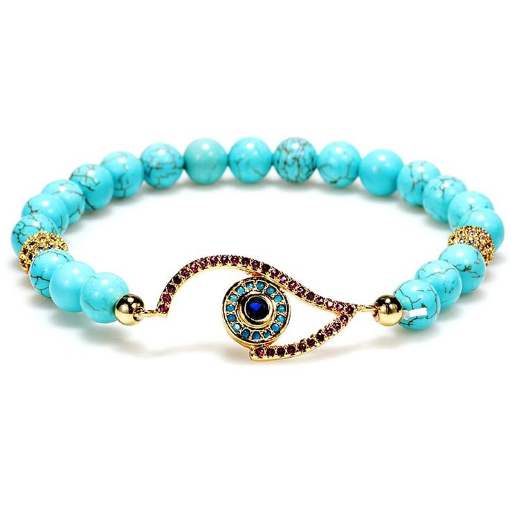 Turquoise Evil Eye Symbol Balance Bracelet