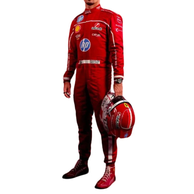 Men's Red Racing Print Jumpsuit