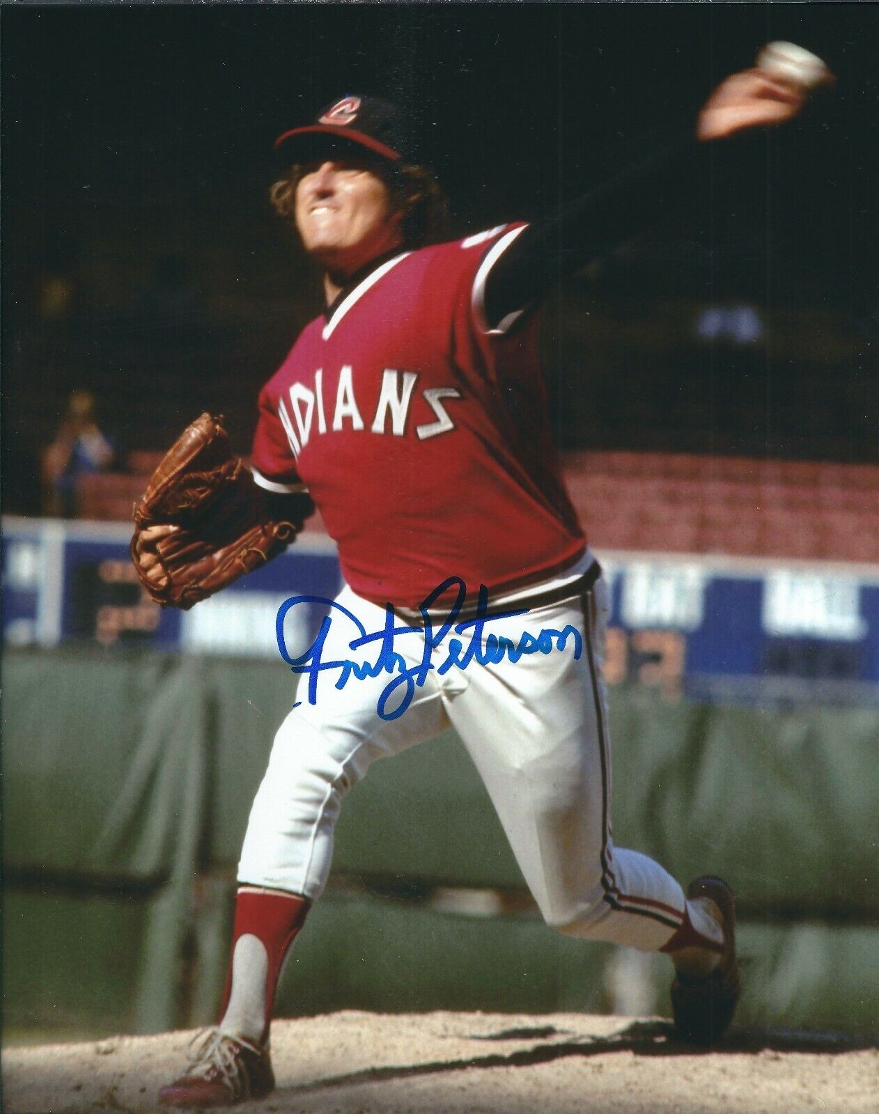 Signed 8x10 FRITZ PETERSON Cleveland Indians Autographed Photo Poster painting - COA