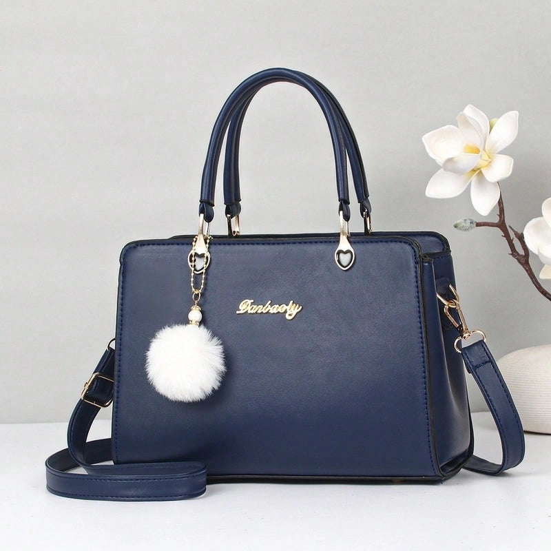 Women’s Large All Seasons Pu Leather Letter Solid Color Elegant Classic Style Square Zipper Square Bag