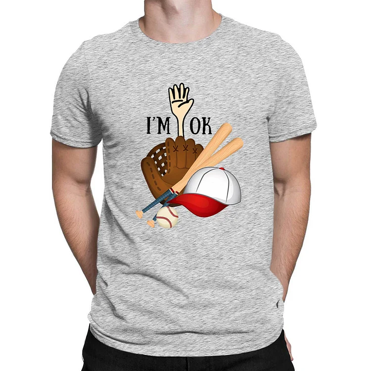 Im Ok Baseball Lover Mens T-Shirt-014383-Annaletters