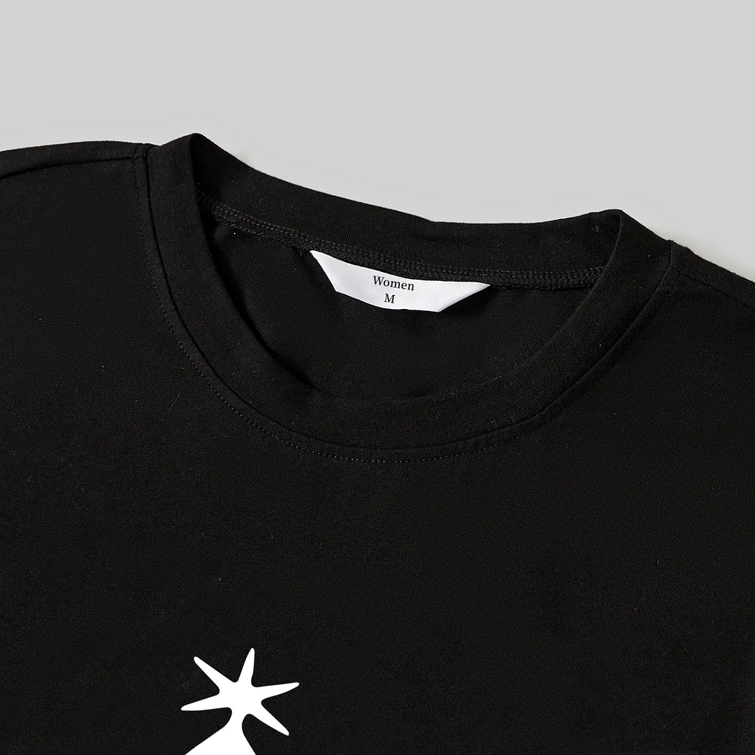 Christmas Tree and "Merry Christmas" Text Print Black Long Sleeve Top with Green and Black Plaid Family Matching Pajamas