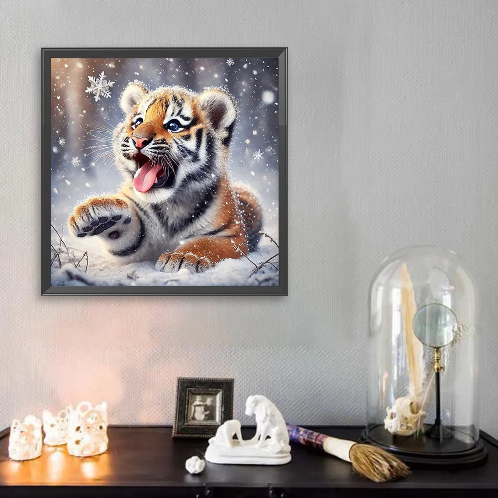 Diamond Painting - Full Square Drill - Winter Tiger(Canvas|35*35cm)