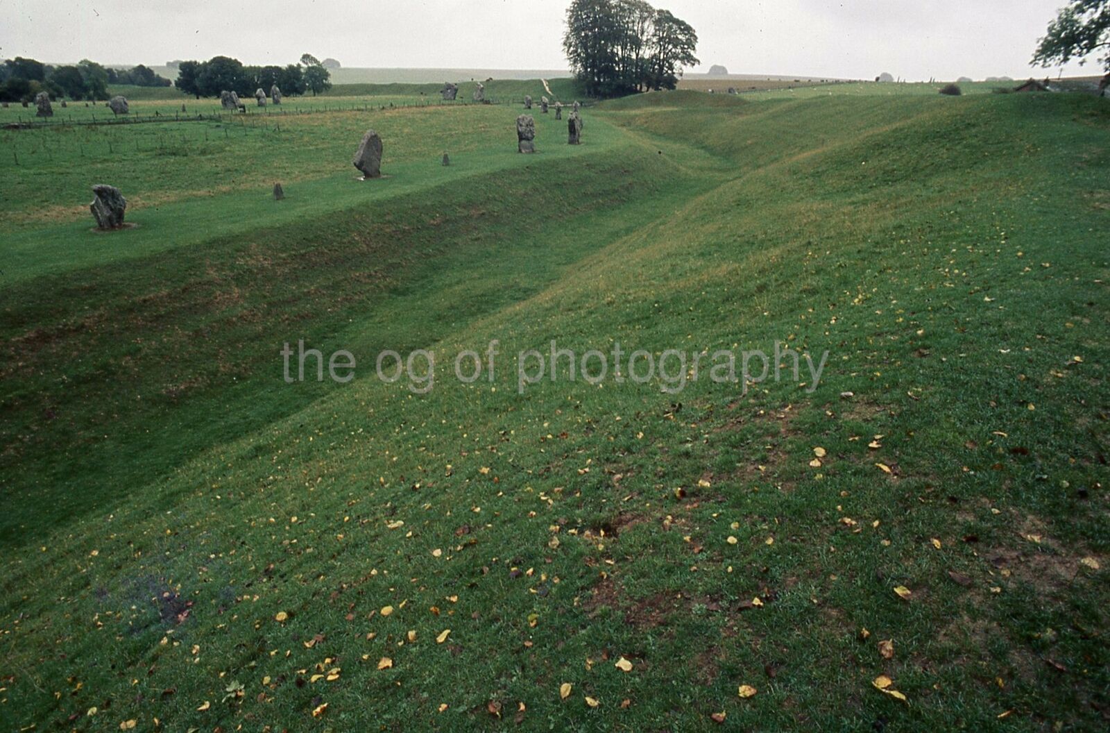 MEGALITH SITE 35mm FOUND SLIDE Vintage COLOR England ORIGINAL Photo Poster painting 17 T 29 D