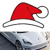 3pcs 3D Christmas Hat Car Decorative Stickers Waterproof for Automotive Exterior