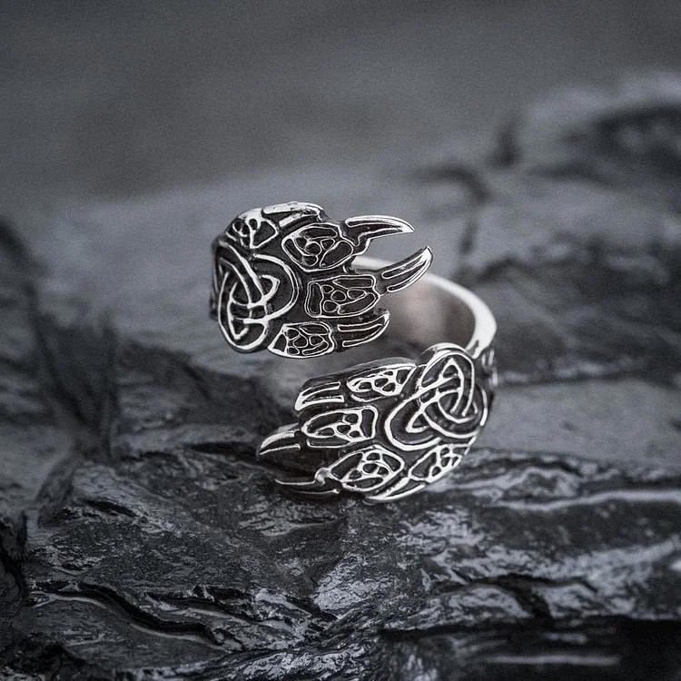 Coutureaura Viking Bear Paw Opening Ring