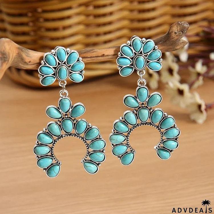 Artificial Turquoise Drop Earrings